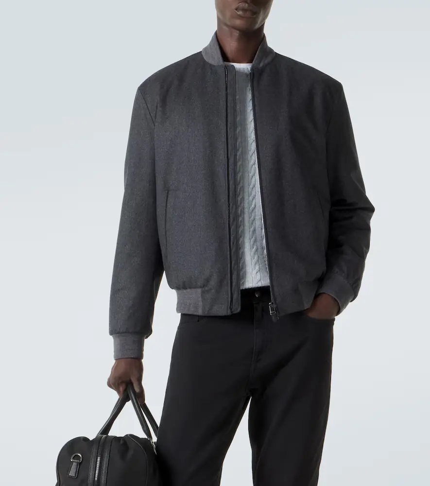 Canali Wool bomber jacket | Thumbnail 4 Canali Wool bomber jacket | Thumbnail 4