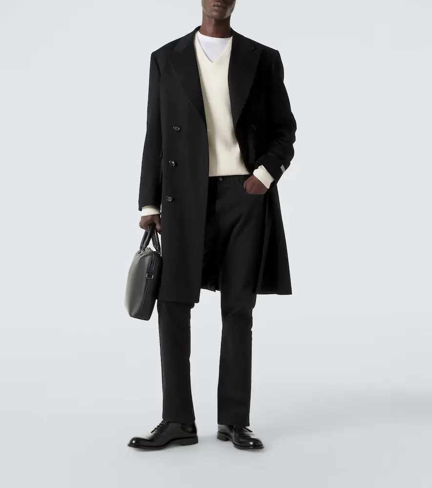 Canali Double-breasted wool and cashmere coat | Thumbnail 6