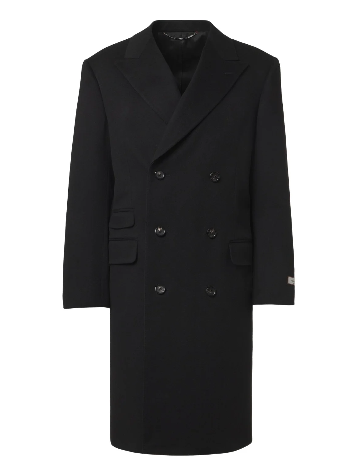 Double-breasted wool and cashmere coat