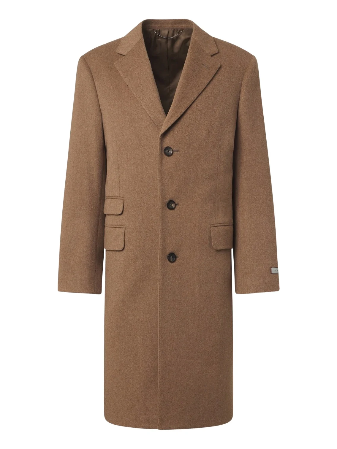Single-breasted wool coat