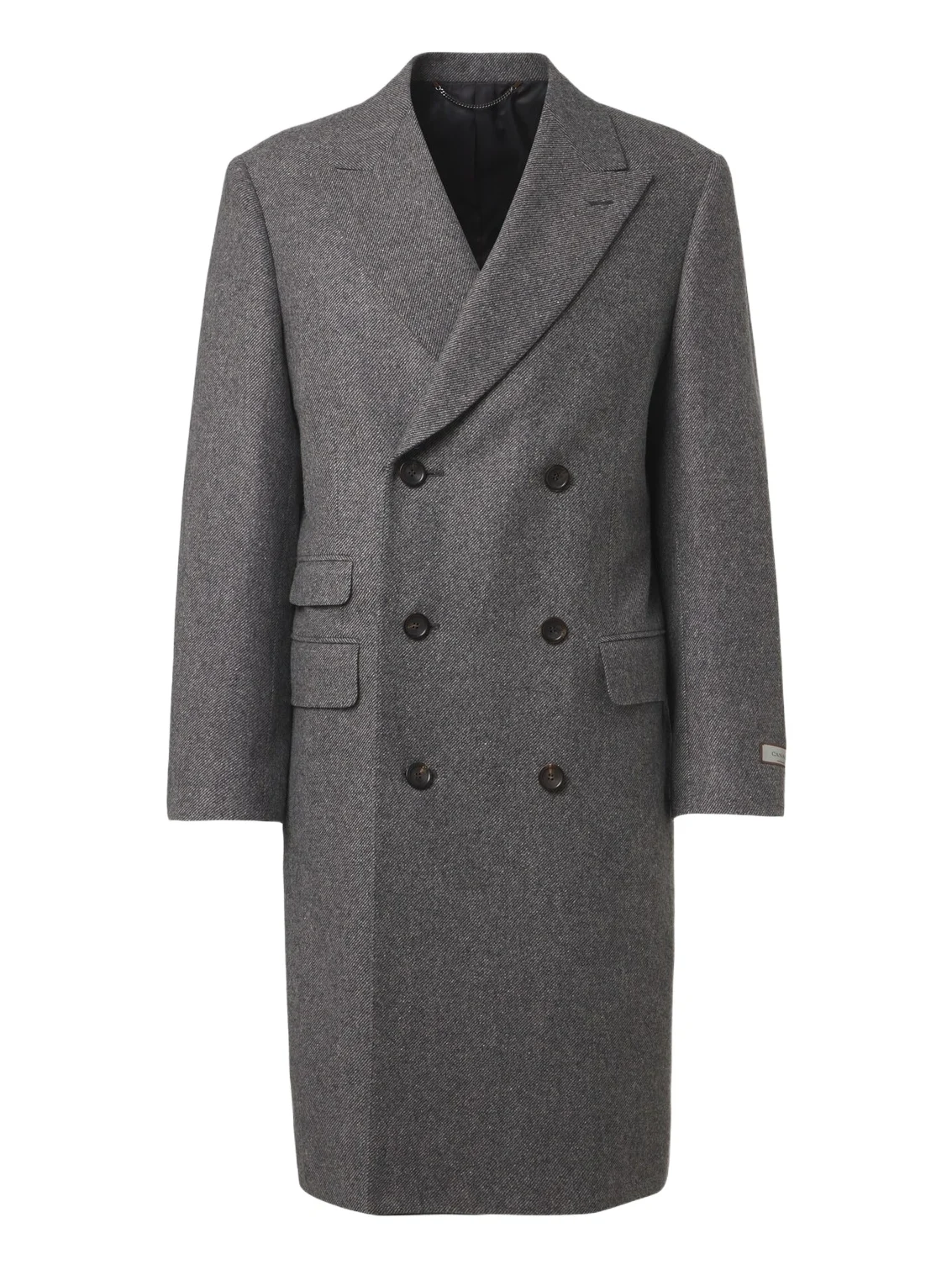 Double-breasted wool and silk coat Double-breasted wool and silk coat