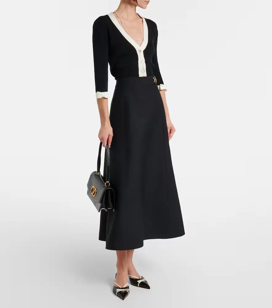 Valentino Garavani VGold Crepe Couture midi skirt | Thumbnail 2 Valentino Garavani VGold Crepe Couture midi skirt | Thumbnail 2