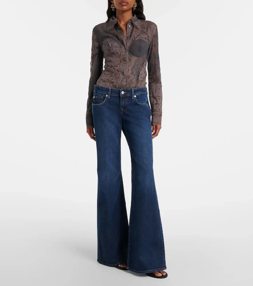 7 For All Mankind Low-rise flared jeans | Thumbnail 5