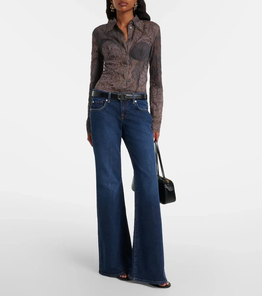 7 For All Mankind Low-rise flared jeans | Thumbnail 6