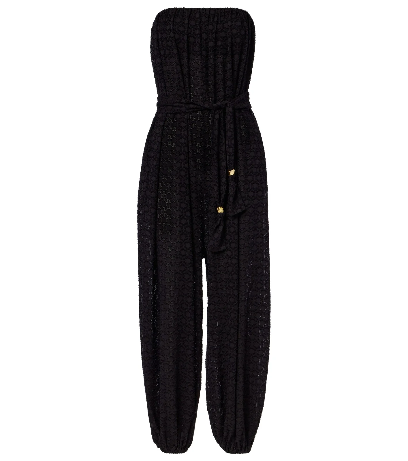 Evening silk and cotton jacquard jumpsuit Evening silk and cotton jacquard jumpsuit