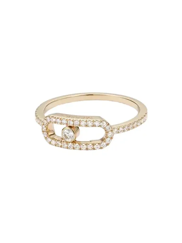Move Uno 18kt gold ring with diamonds