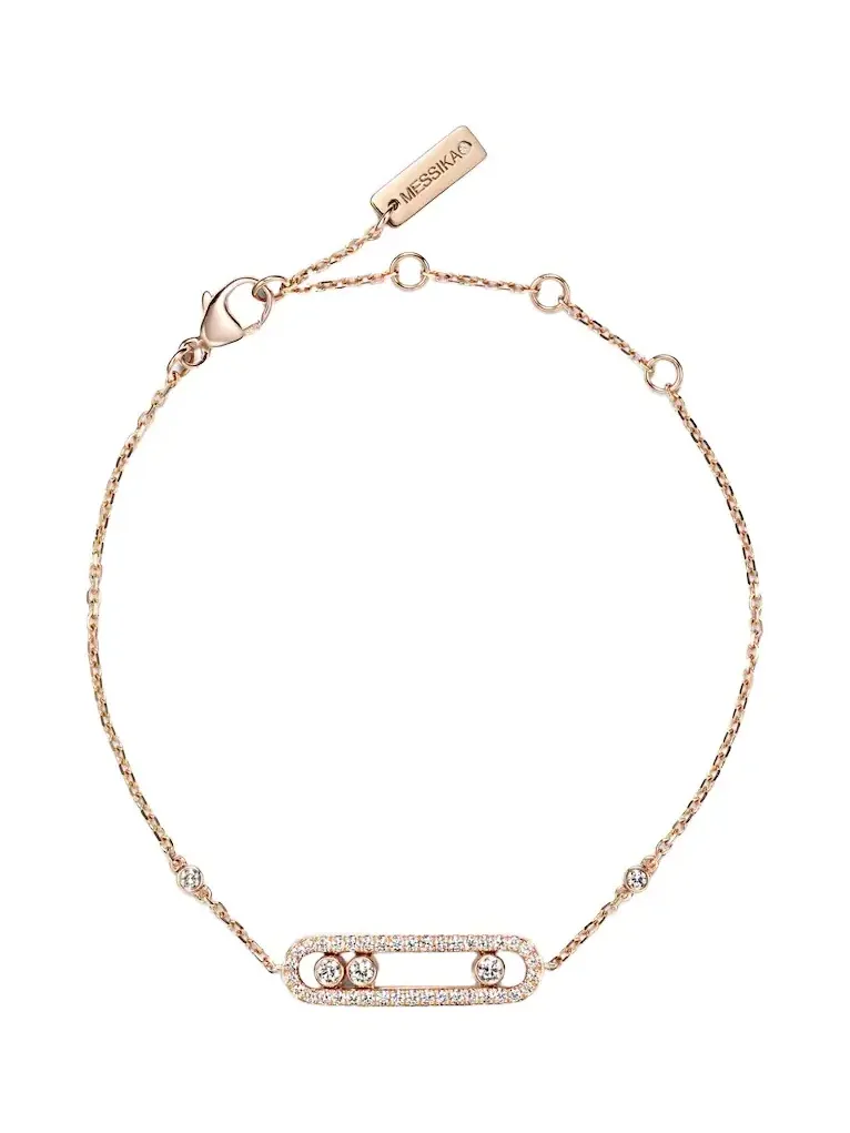 Baby Move 18kt rose gold bracelet with diamonds Baby Move 18kt rose gold bracelet with diamonds