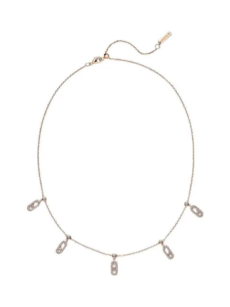 Move Uno 18kt rose gold choker with diamonds