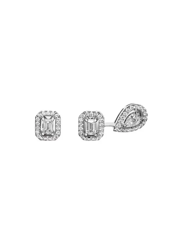 My Twin 1+2 18kt white gold earrings with diamonds My Twin 1+2 18kt white gold earrings with diamonds