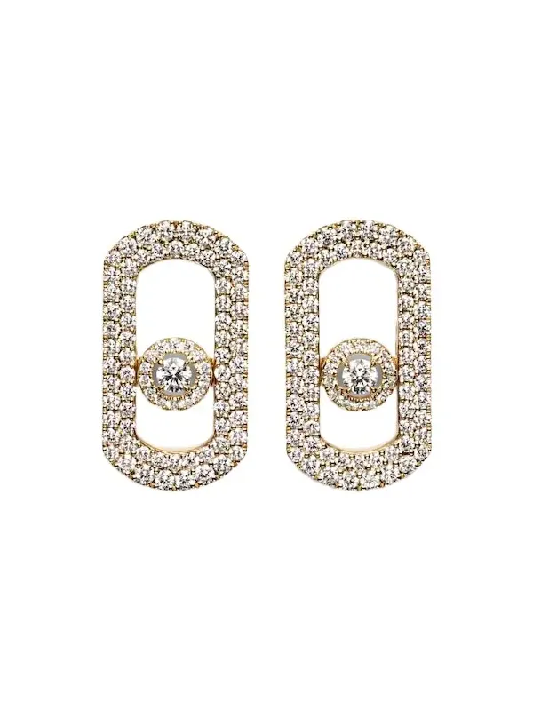 So Move 18kt gold earrings with diamonds So Move 18kt gold earrings with diamonds