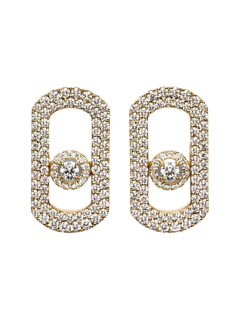 So Move 18kt gold earrings with diamonds