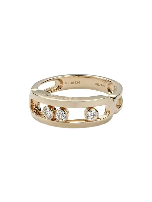 Move Classique 18kt gold ring with diamonds Move Classique 18kt gold ring with diamonds