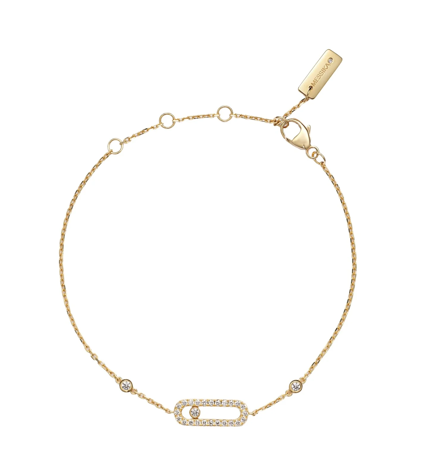 Move Uno 18kt gold bracelet with diamonds Move Uno 18kt gold bracelet with diamonds