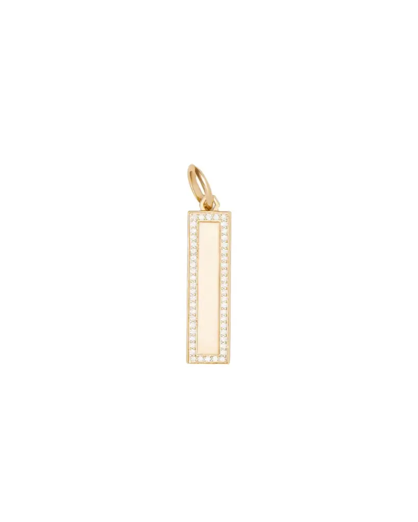 Jennifer Fisher Luxe Narrow Classic Dog Tag in 18K Yellow Gold | Image 1 Jennifer Fisher Luxe Narrow Classic Dog Tag in 18K Yellow Gold | Image 1