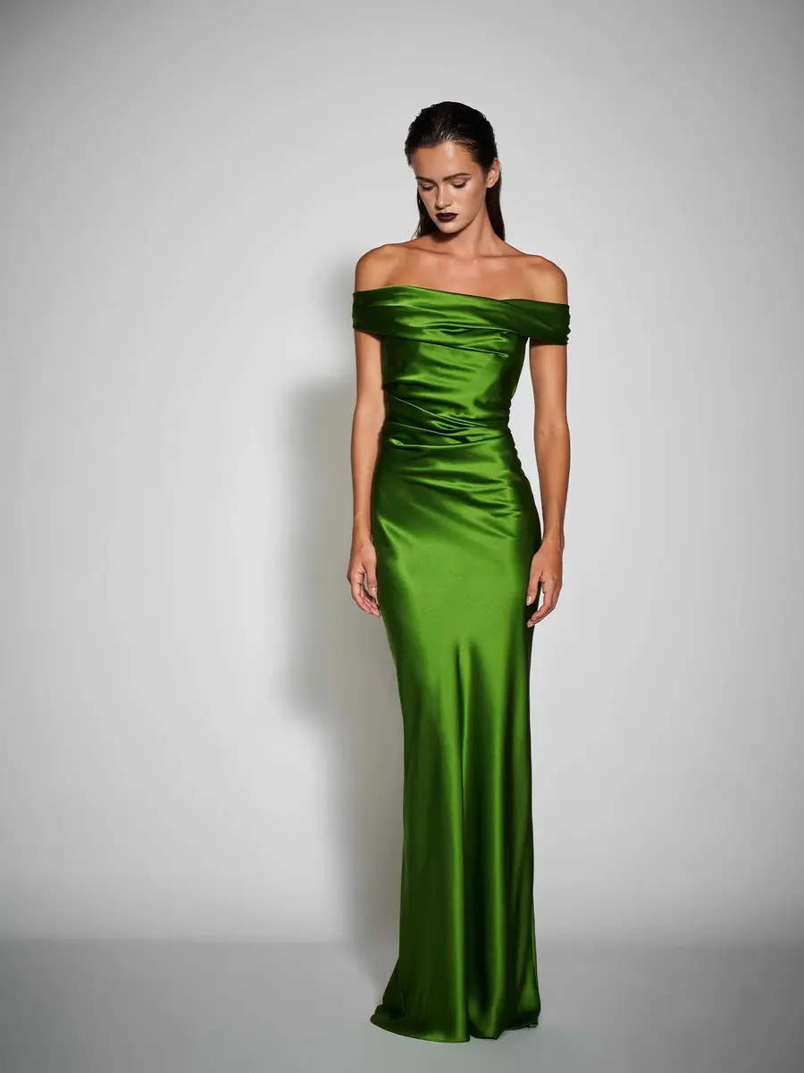 THE SEI Bardot Off-Shoulder Silk Gown | Thumbnail 2