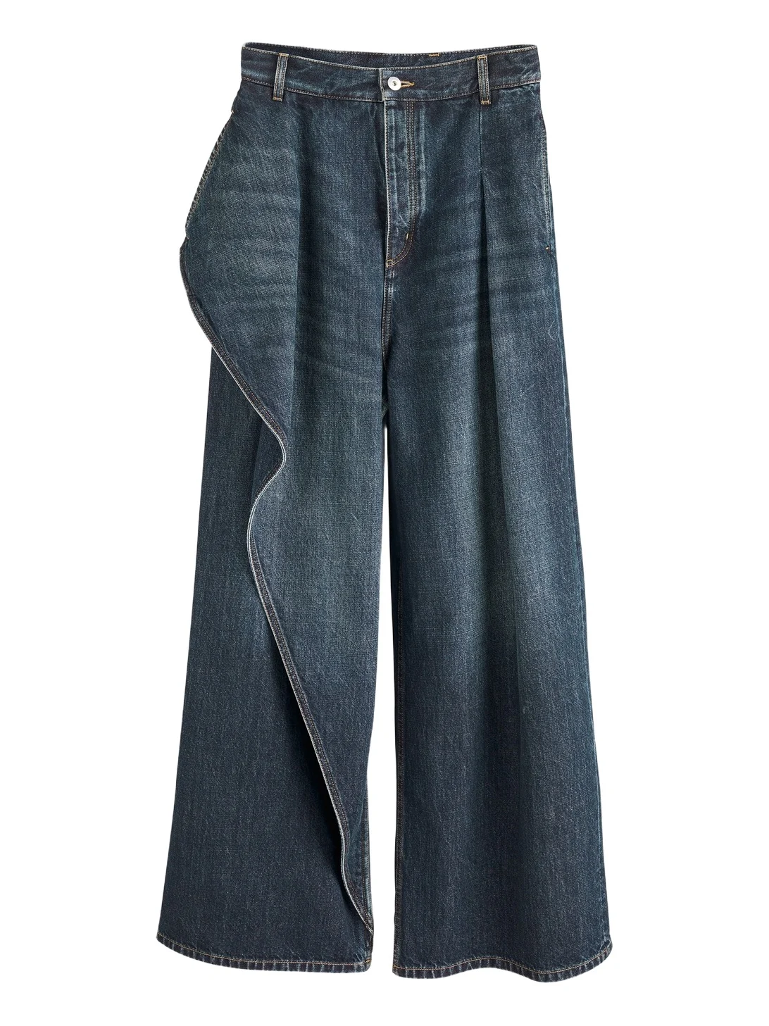 Draped Flared Jeans