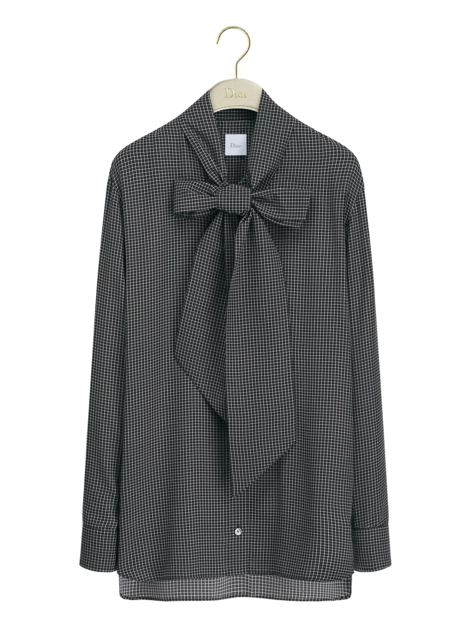 Blouse with Tied Collar Blouse with Tied Collar