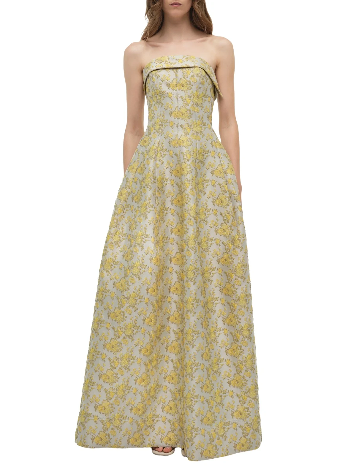 Women's Octavia Floral Jacquard Strapless Gown Women's Octavia Floral Jacquard Strapless Gown