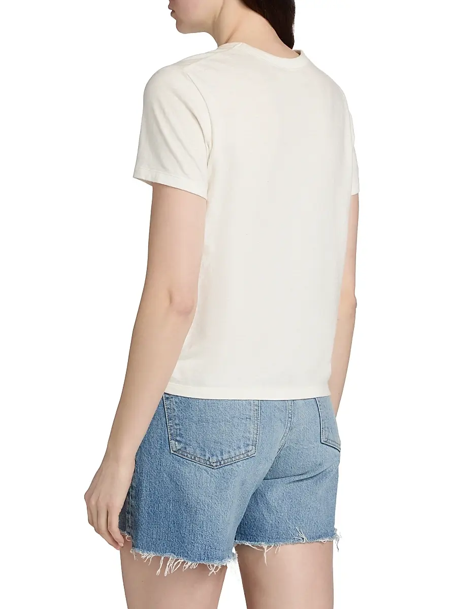 Moussy Vintage Women's Basic Crewneck Cotton T-Shirt | Thumbnail 5
