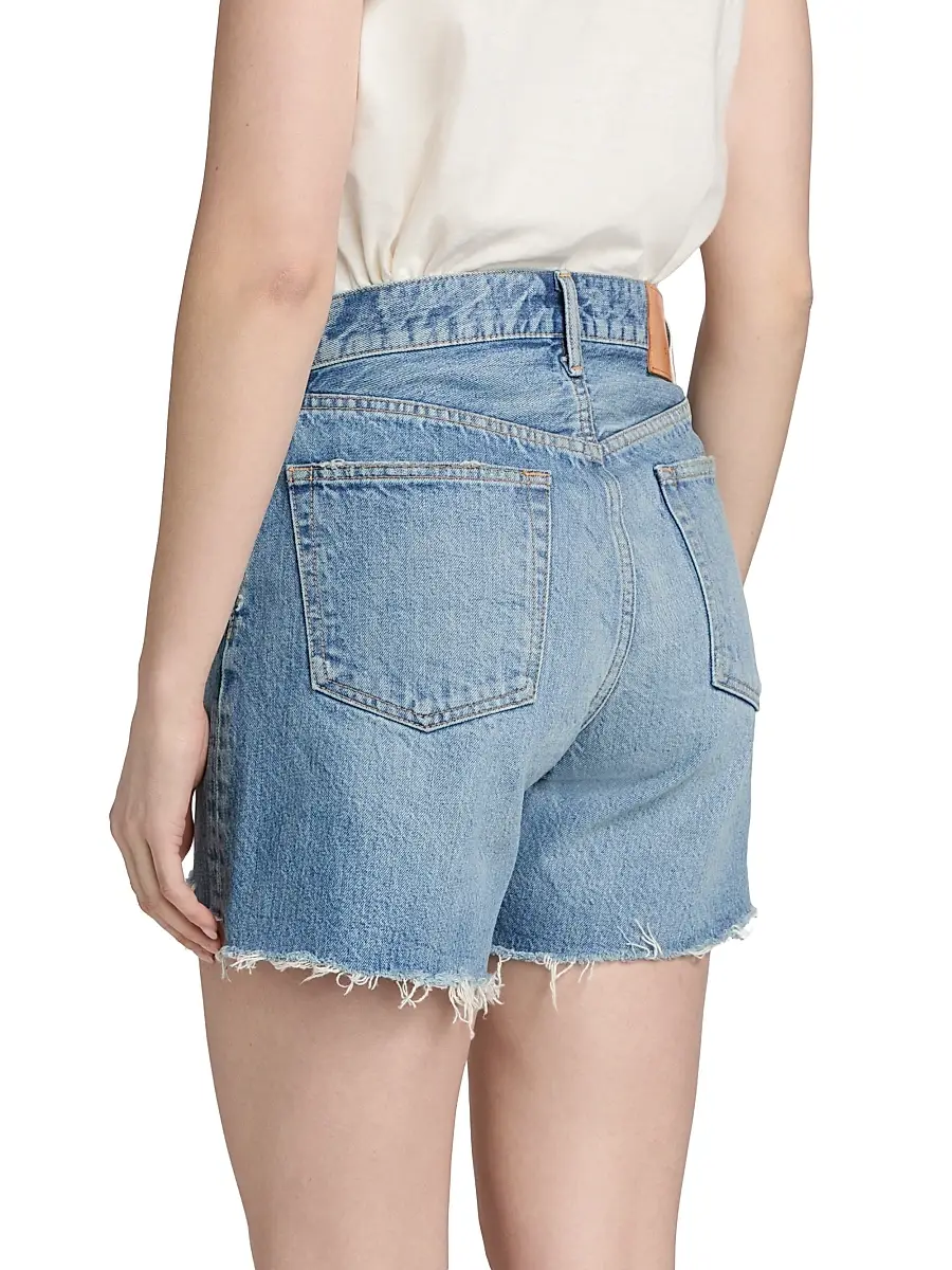 Moussy Vintage Women's Graterford Denim Long Shorts | Thumbnail 5