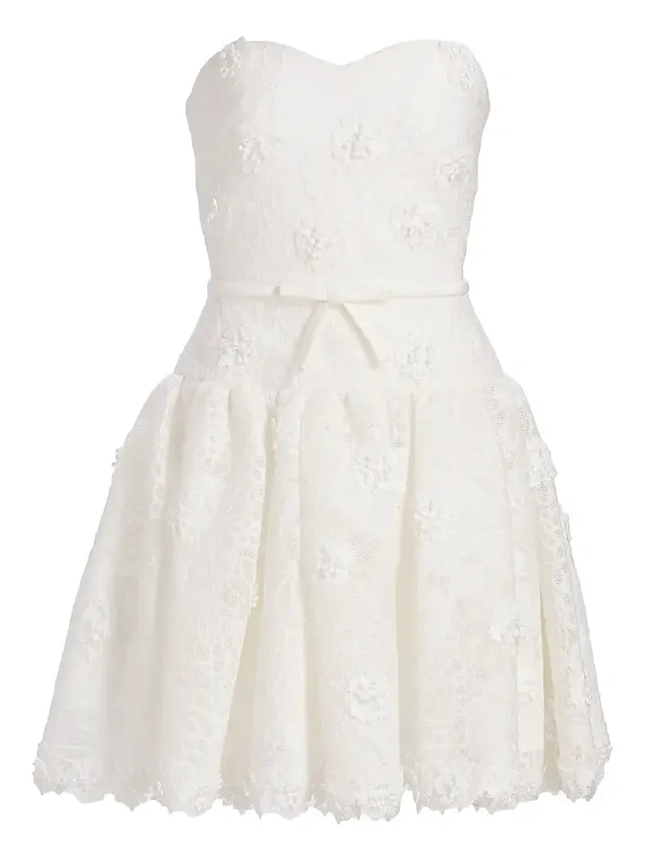 Women's Floral Lace Bow Cocktail Dress Women's Floral Lace Bow Cocktail Dress