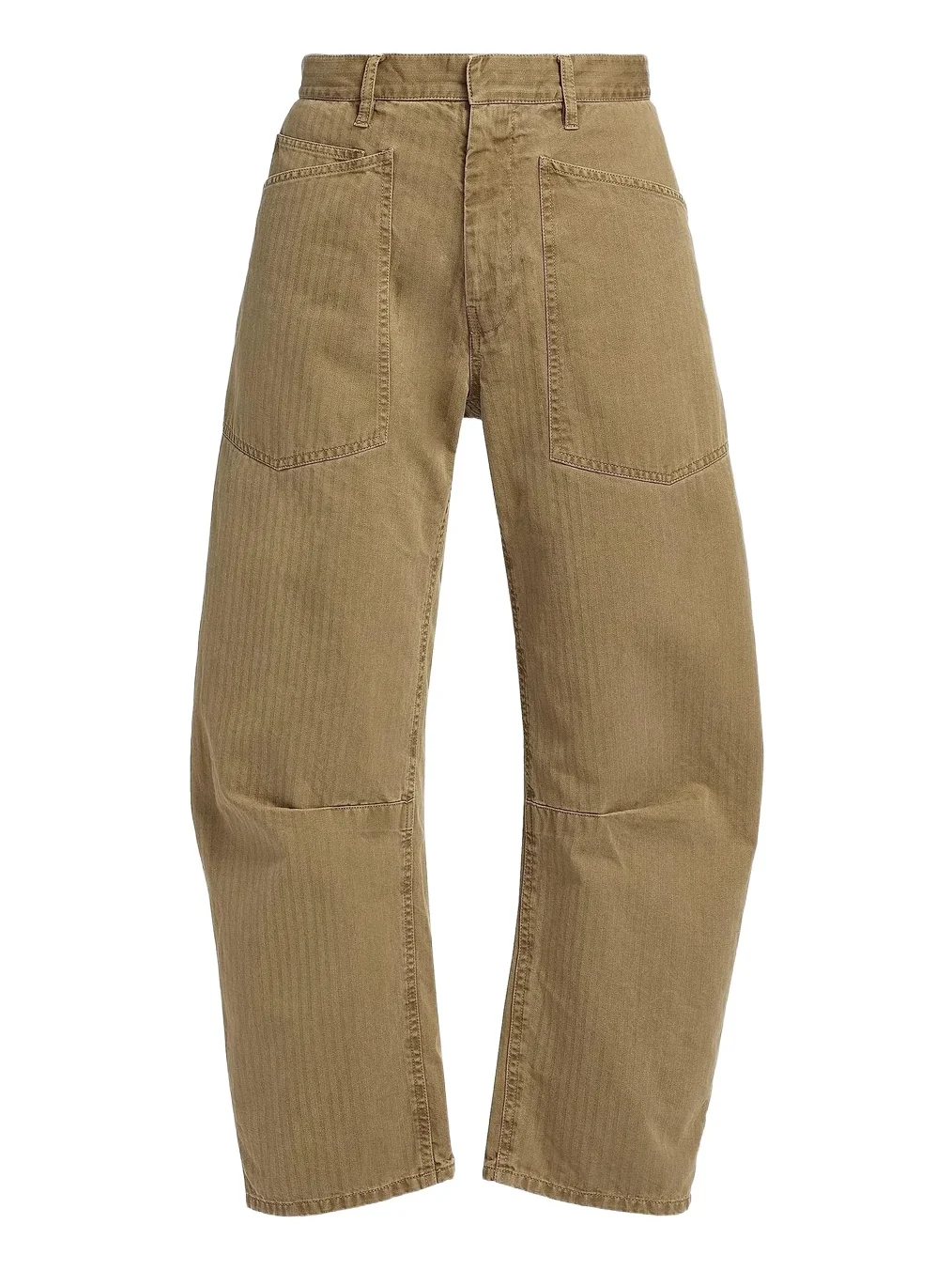 Nili Lotan Women's Shon Woven Stripe Patch Pocket Barrel Pants