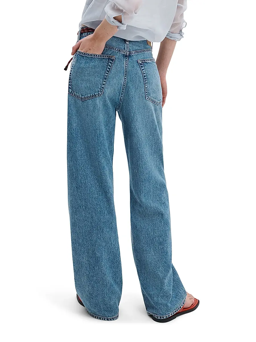 rag & bone Women's Logan Featherweight Wide-Leg Jeans | Thumbnail 4 rag & bone Women's Logan Featherweight Wide-Leg Jeans | Thumbnail 4