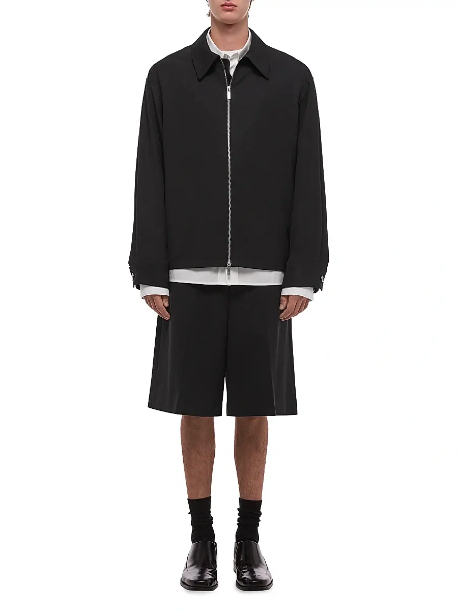 Helmut Lang Men's Wool Gabardine Suiting Shirt Jacket | Thumbnail 2
