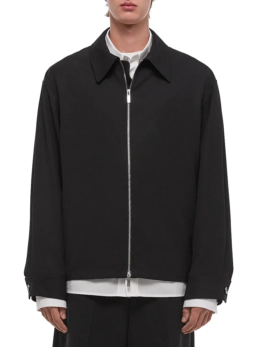 Helmut Lang Men's Wool Gabardine Suiting Shirt Jacket | Thumbnail 3