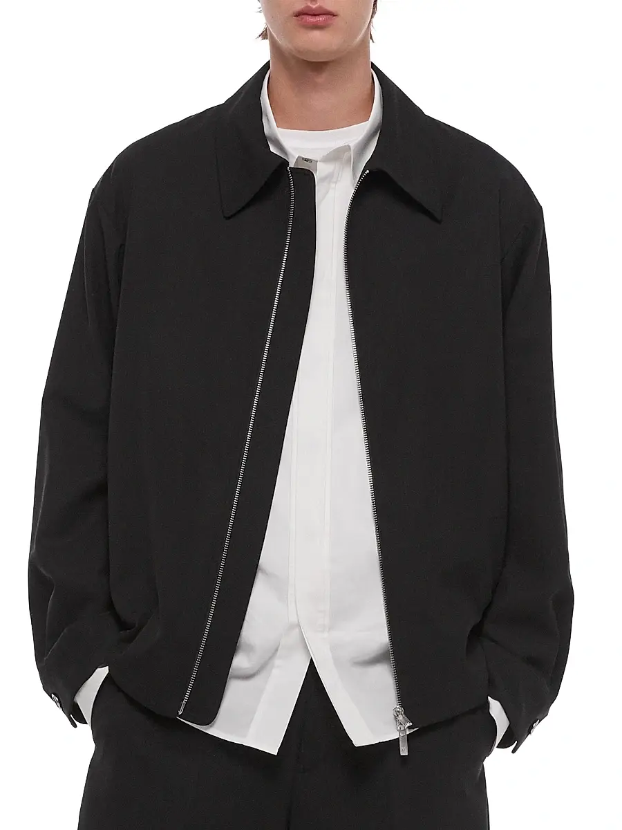 Helmut Lang Men's Wool Gabardine Suiting Shirt Jacket | Thumbnail 4