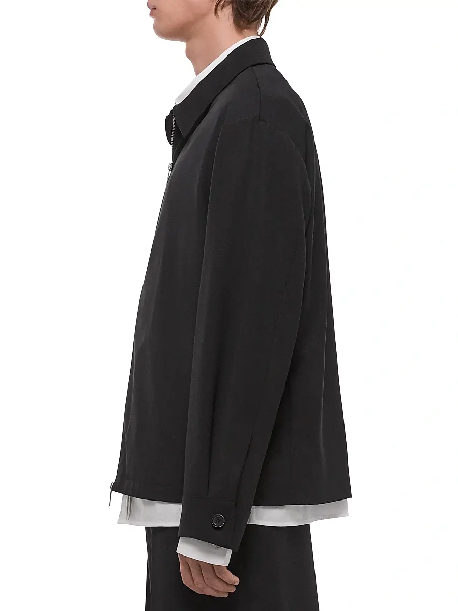 Helmut Lang Men's Wool Gabardine Suiting Shirt Jacket | Thumbnail 5