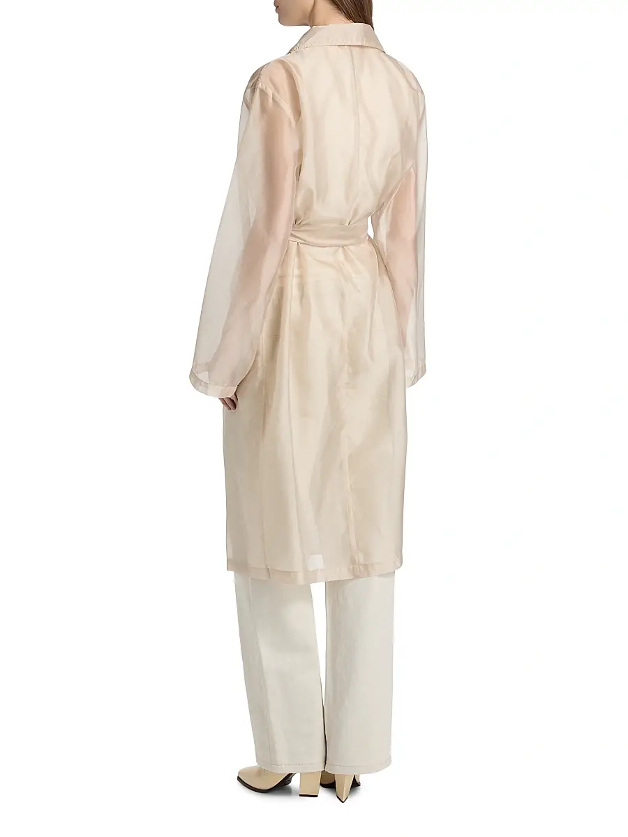 Lamarque Women's Talise Sheer Organza Trench Coat - Beige | Thumbnail 5