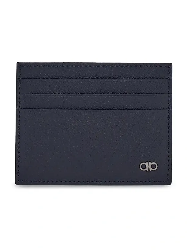 Men's Gancio Leather Card Case Men's Gancio Leather Card Case