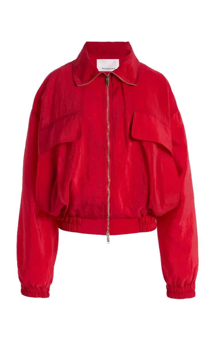 The Frankie Shop Drea Sheer Bomber Jacket | Thumbnail 8
