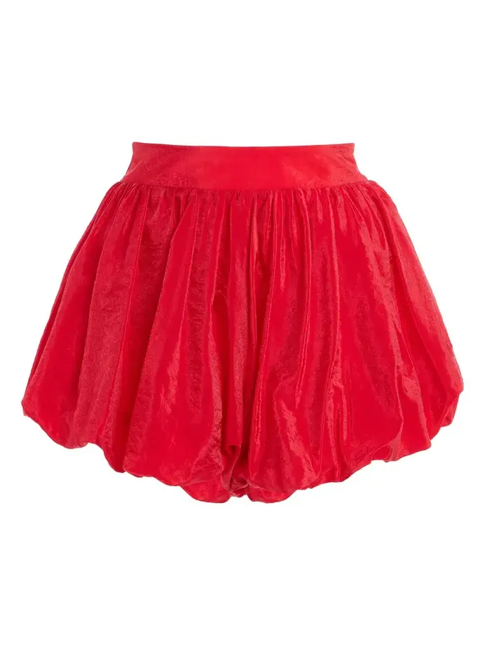 Alina Sheer Bubble-Hem Shorts Alina Sheer Bubble-Hem Shorts