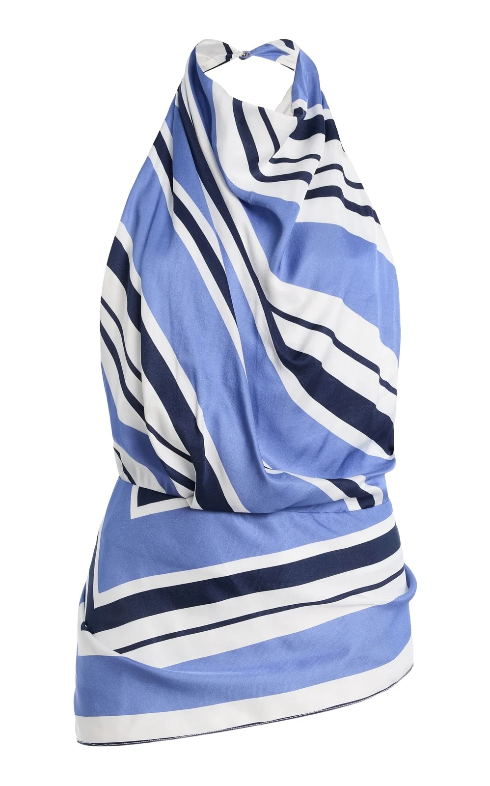 Exclusive Striped Twill Scarf Top Exclusive Striped Twill Scarf Top