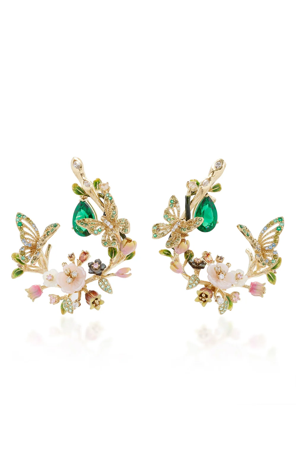 Anabela Chan M'O Exclusive: Butterfly Garland Earrings
