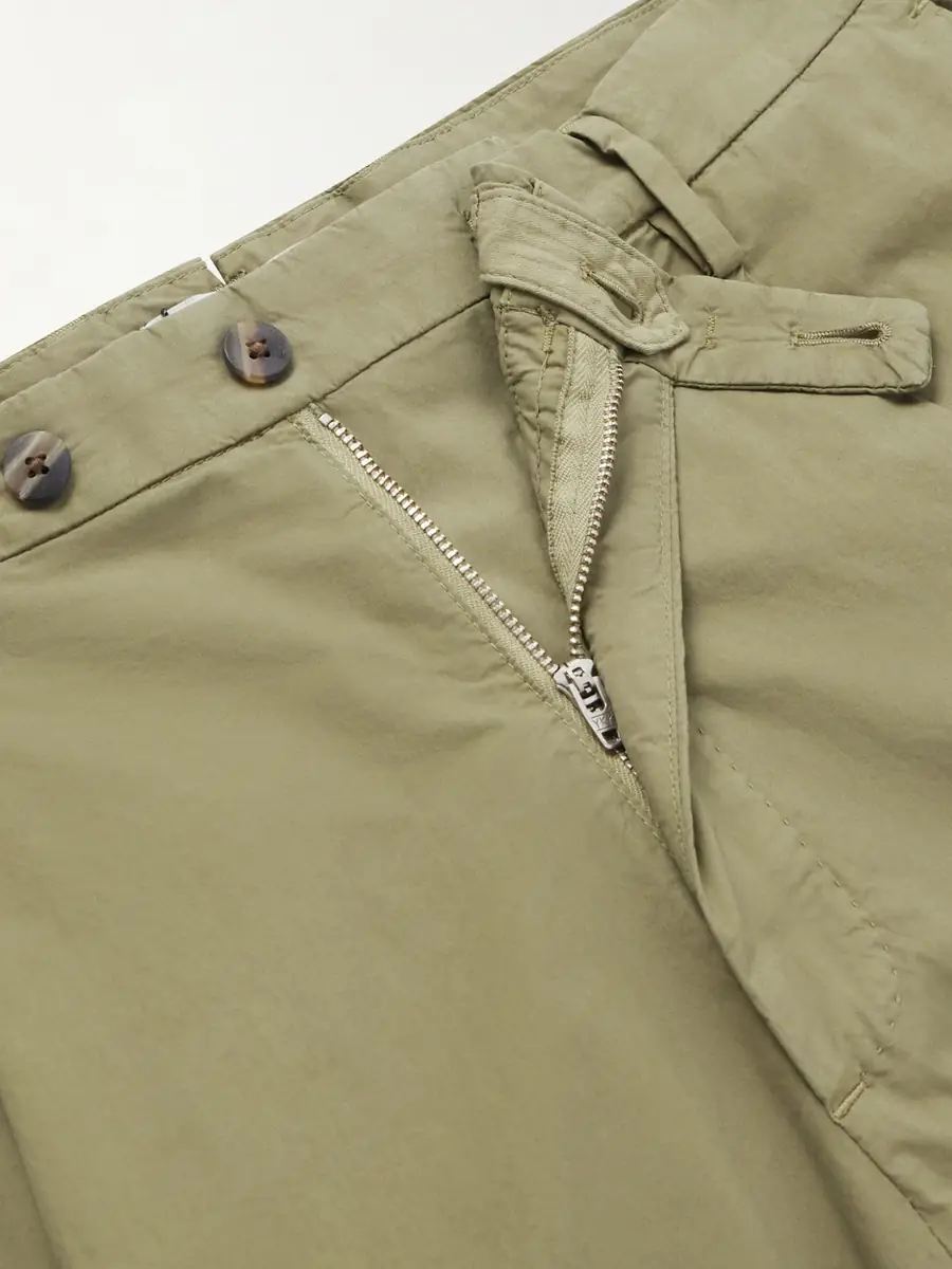 Boglioli Straight-Leg Pleated Cotton-Blend Poplin Shorts - Men | Thumbnail 6