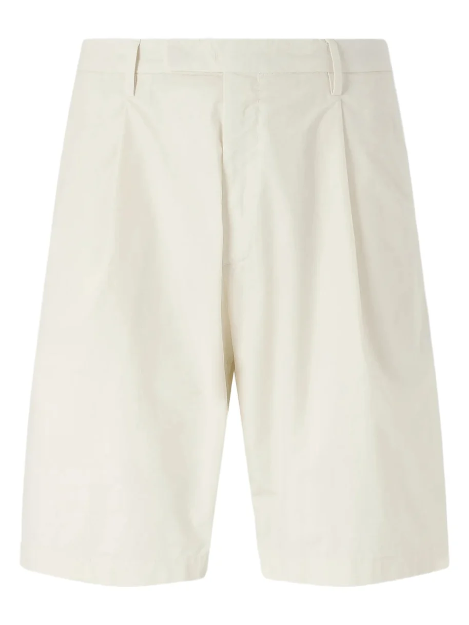 Straight-Leg Pleated Cotton-Blend Poplin Shorts - Men Straight-Leg Pleated Cotton-Blend Poplin Shorts - Men