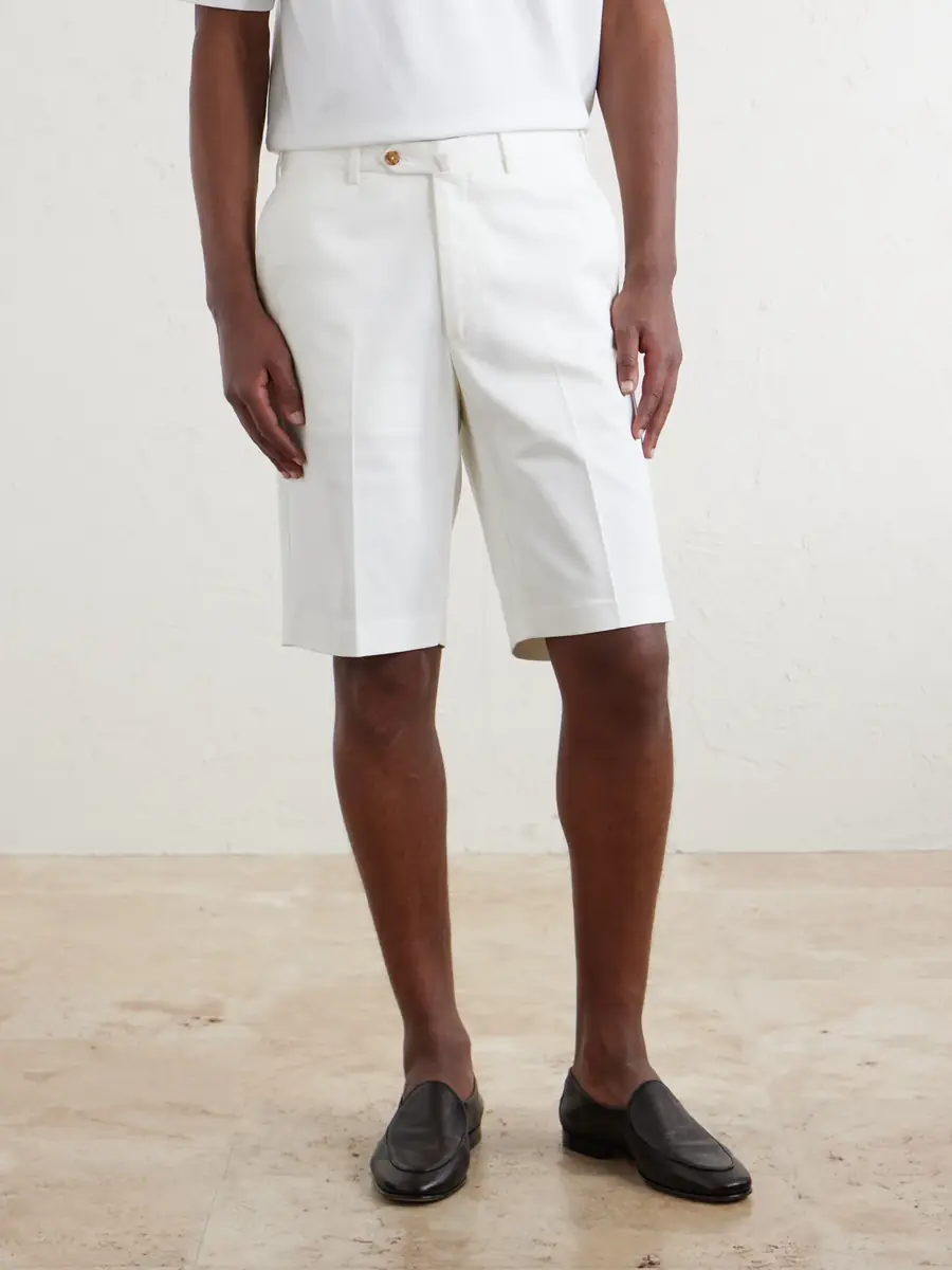 De Petrillo Straight-Leg Cotton-Blend Twill Shorts - Men | Thumbnail 3 De Petrillo Straight-Leg Cotton-Blend Twill Shorts - Men | Thumbnail 3