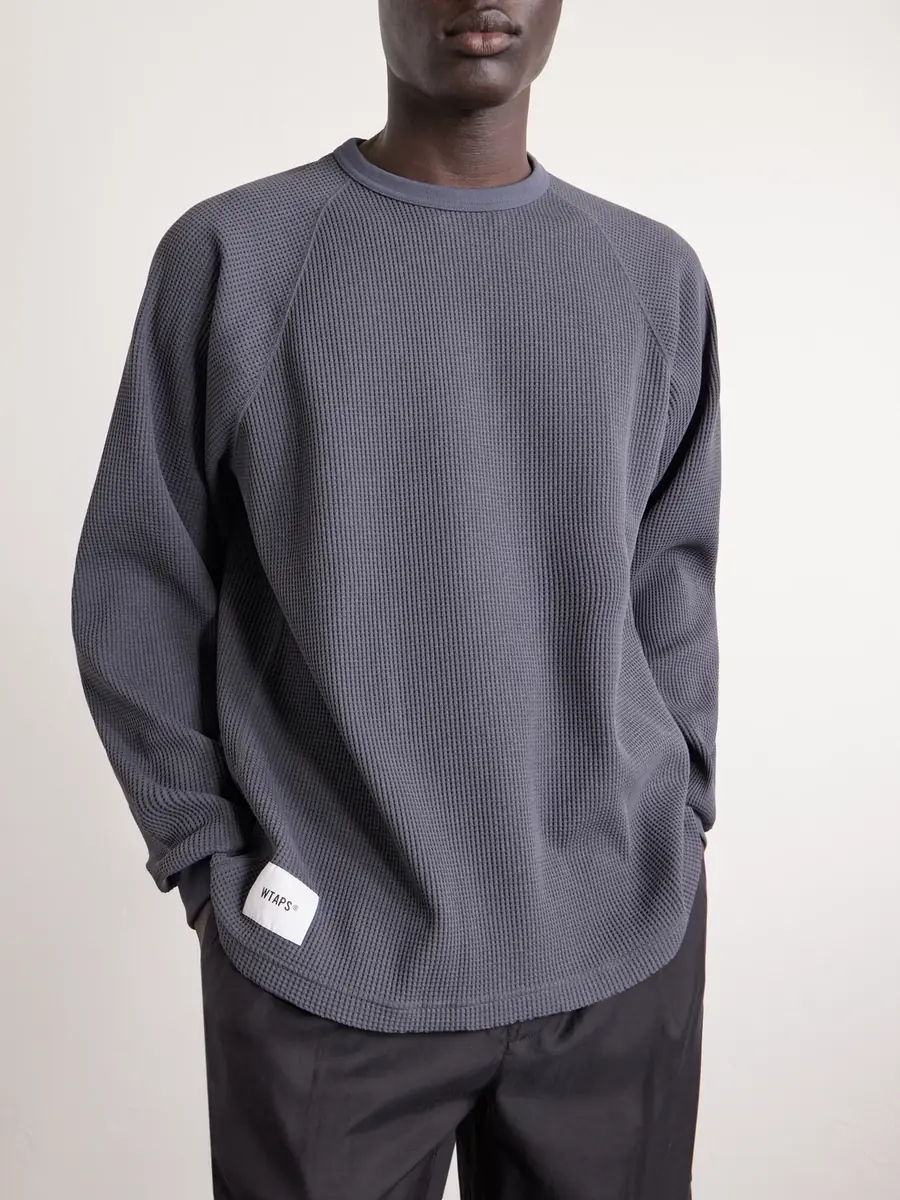 WTAPS Logo-Detailed Waffle-Knit T-Shirt - Men | Thumbnail 3 WTAPS Logo-Detailed Waffle-Knit T-Shirt - Men | Thumbnail 3