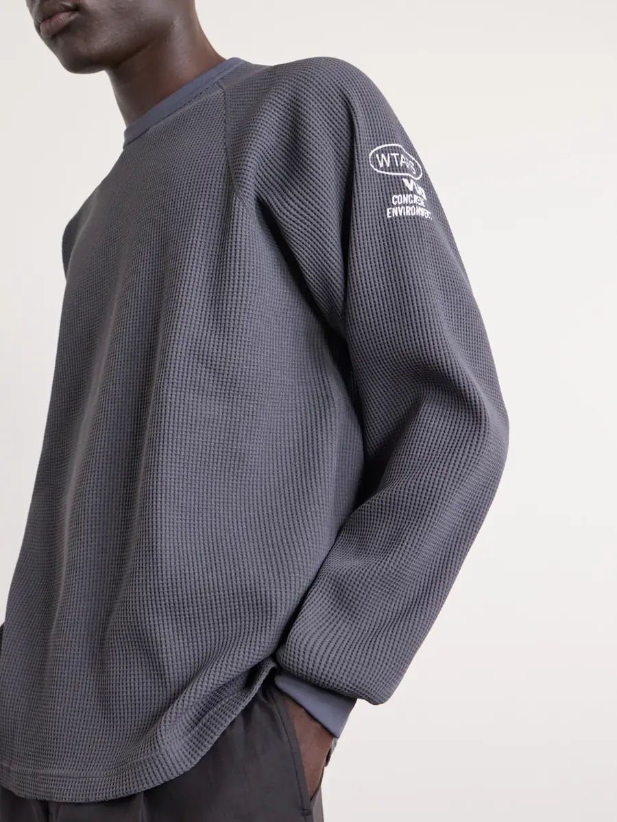 WTAPS Logo-Detailed Waffle-Knit T-Shirt - Men | Thumbnail 5 WTAPS Logo-Detailed Waffle-Knit T-Shirt - Men | Thumbnail 5