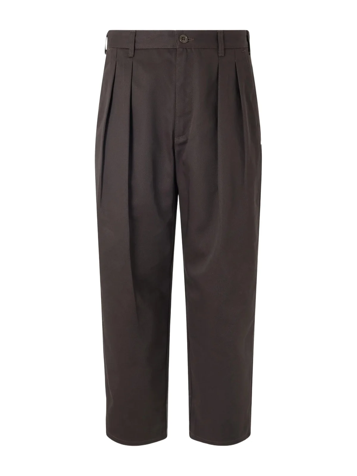 Straight-Leg Pleated Twill Trousers - Men