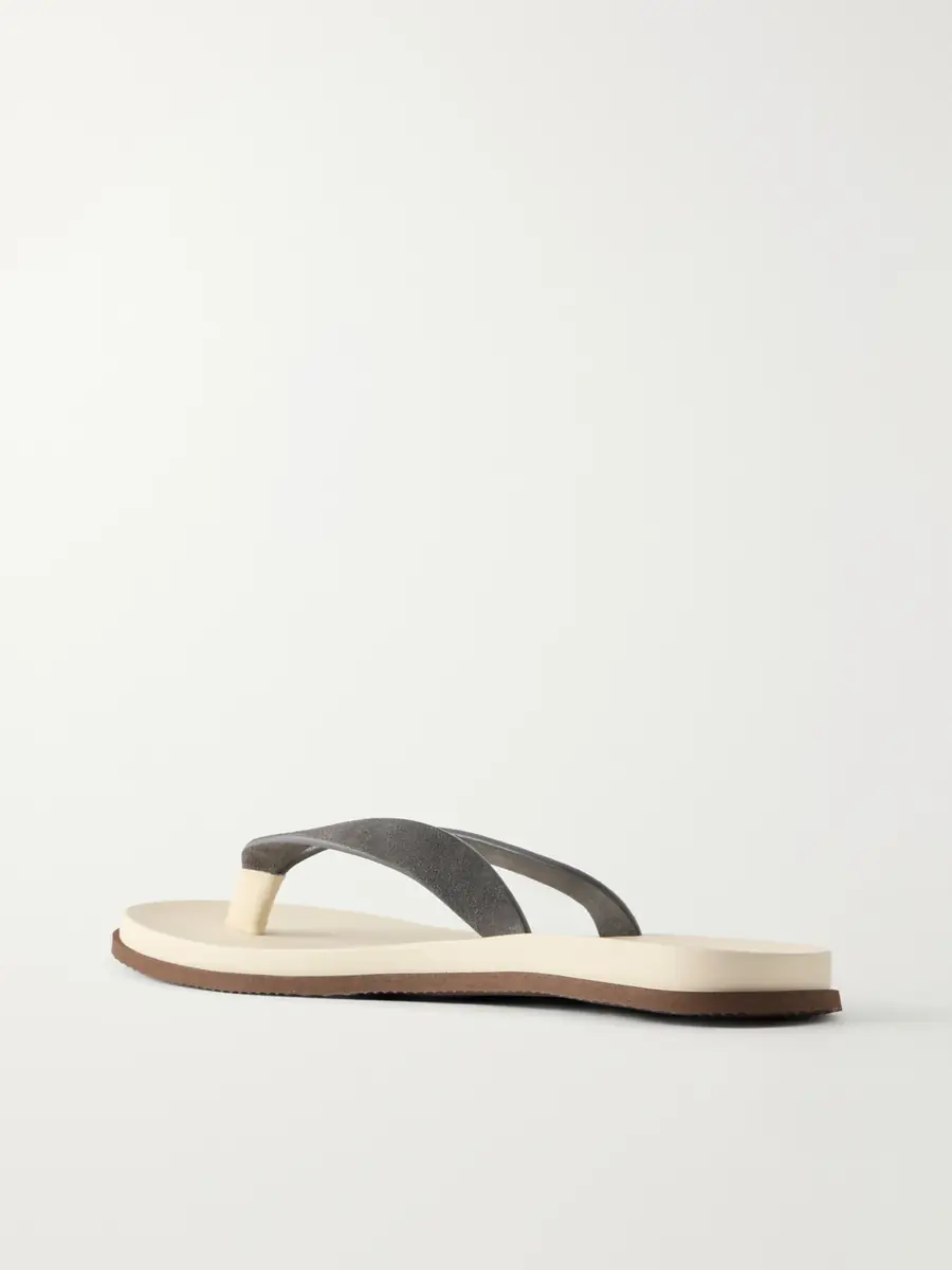 Brunello Cucinelli Suede Flip Flops - Men | Thumbnail 3 Brunello Cucinelli Suede Flip Flops - Men | Thumbnail 3