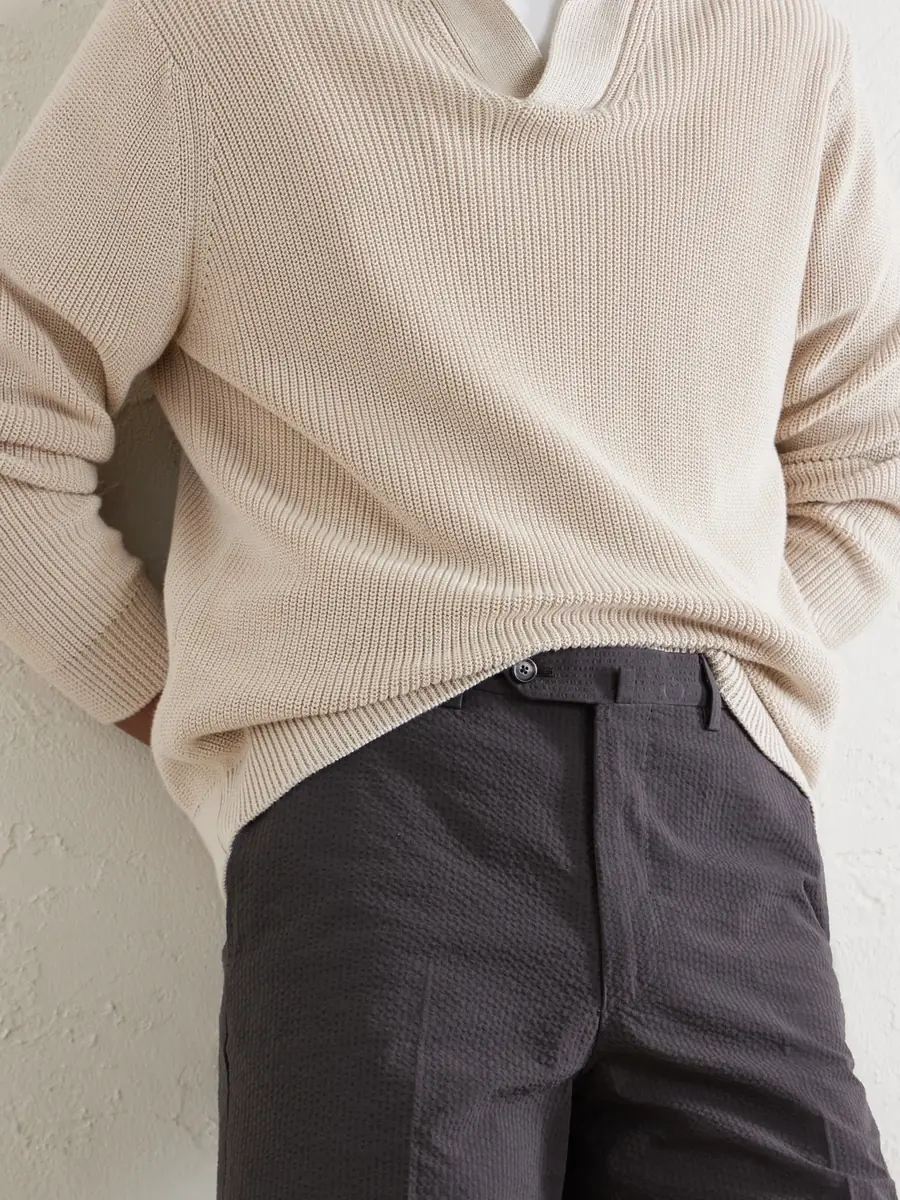 De Petrillo Straight-Leg Cotton-Seersucker Shorts - Men | Thumbnail 5 De Petrillo Straight-Leg Cotton-Seersucker Shorts - Men | Thumbnail 5