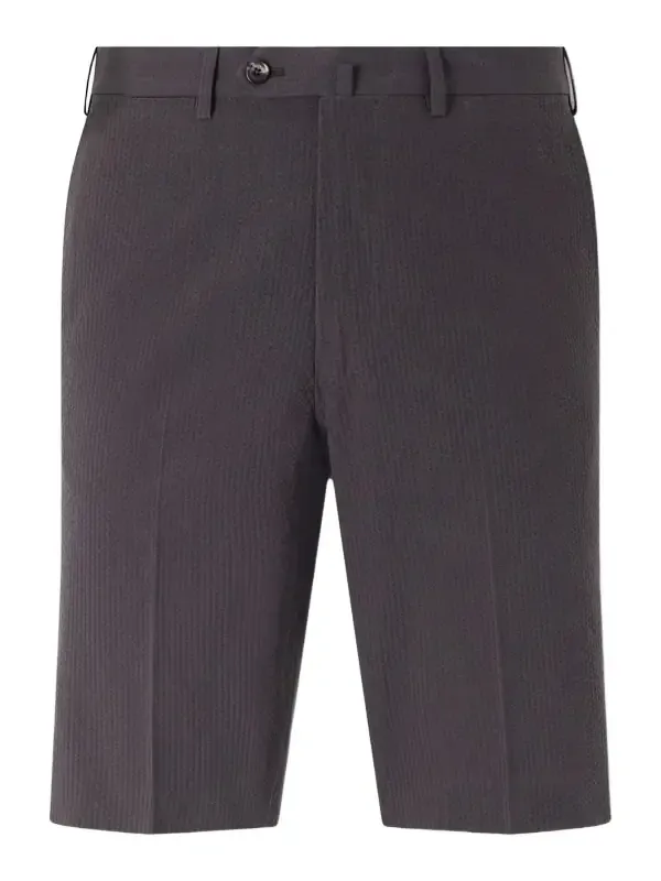 De Petrillo Straight-Leg Cotton-Seersucker Shorts - Men