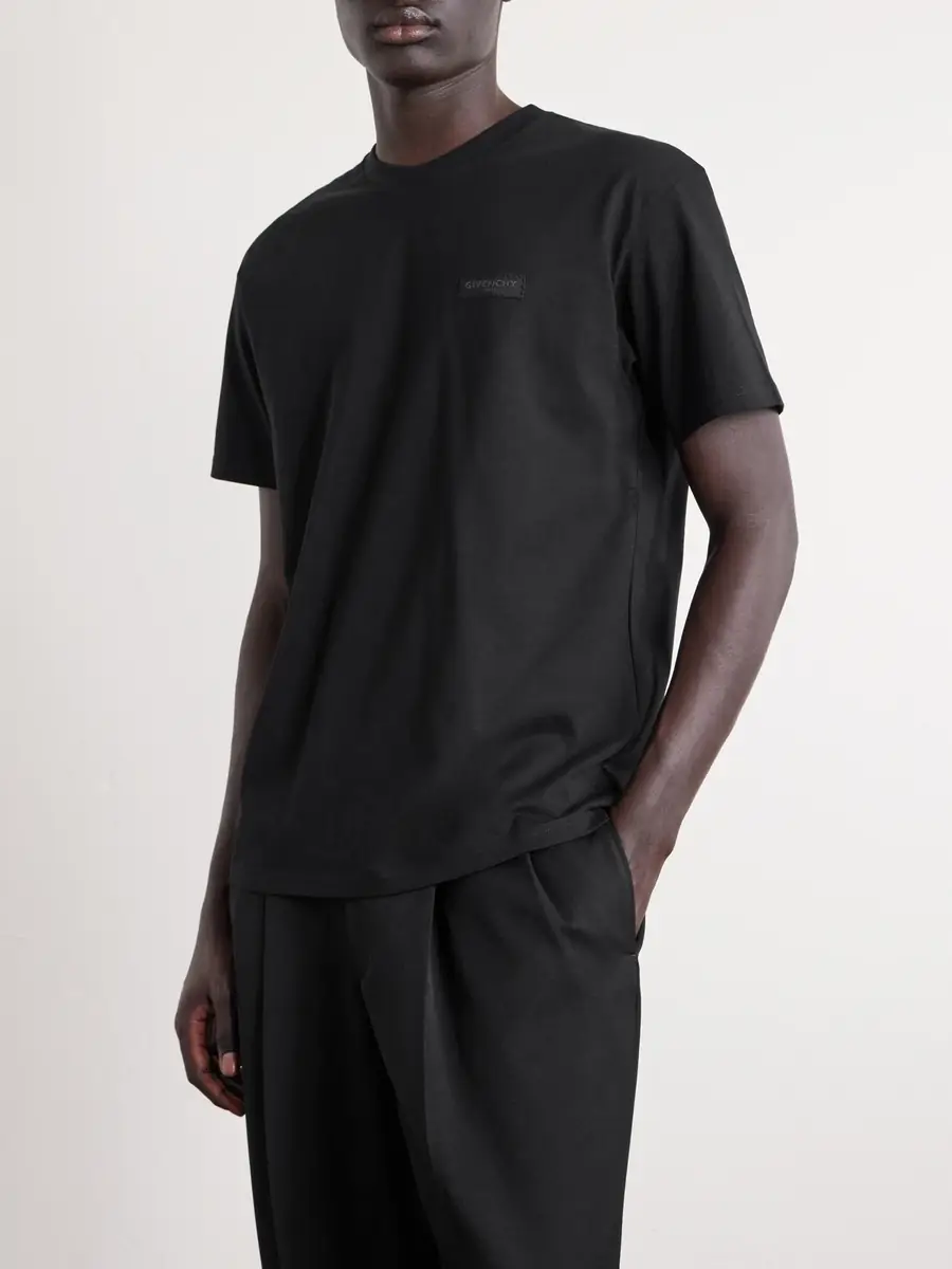 Givenchy Logo-Appliquéd Cotton-Jersey T-Shirt - Men | Thumbnail 3
