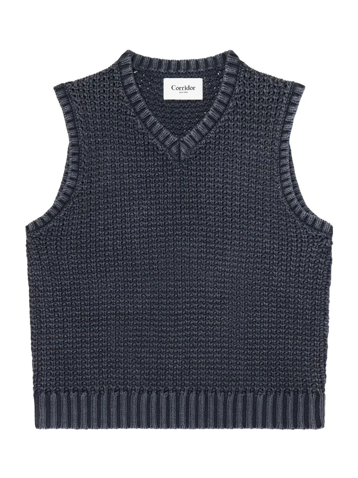 Open-Knit Cotton Vest - Men