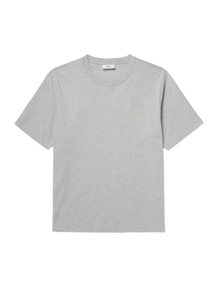NN07 Jett 30026 Embroidered Organic Cotton-Jersey T-shirt - Men | Image 1 NN07 Jett 30026 Embroidered Organic Cotton-Jersey T-shirt - Men | Image 1