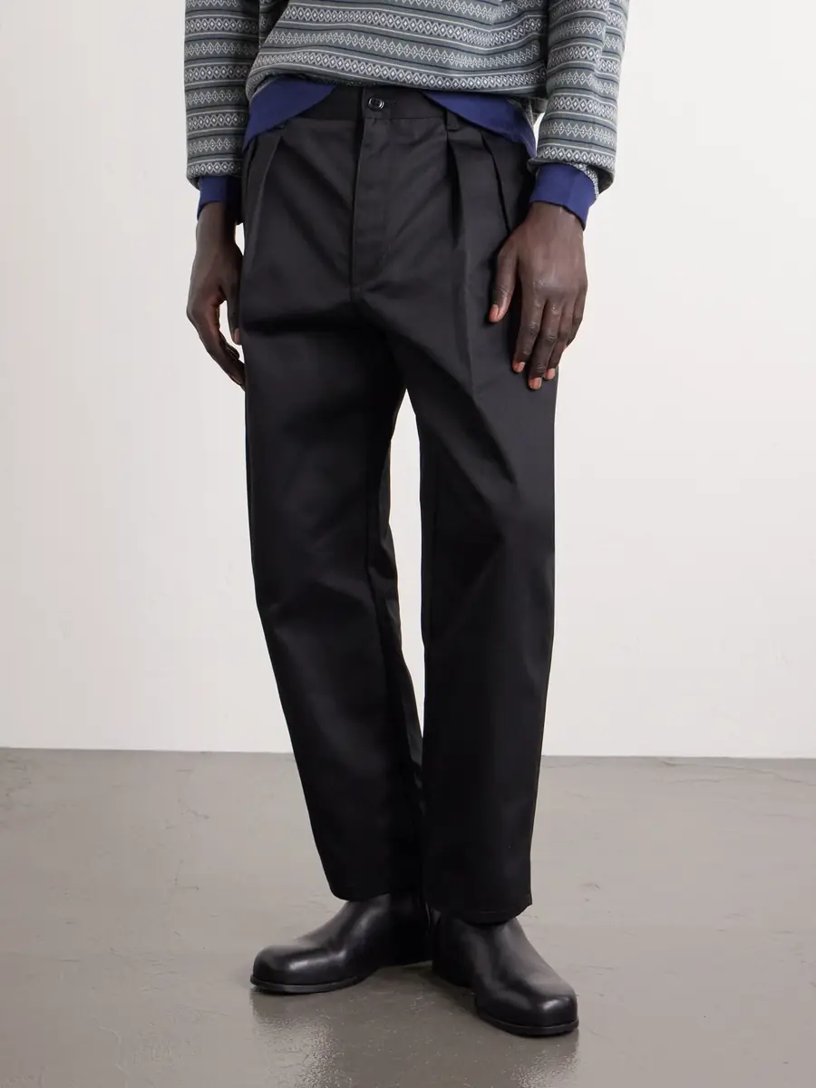 WTAPS Straight-Leg Pleated Twill Trousers - Men | Thumbnail 3